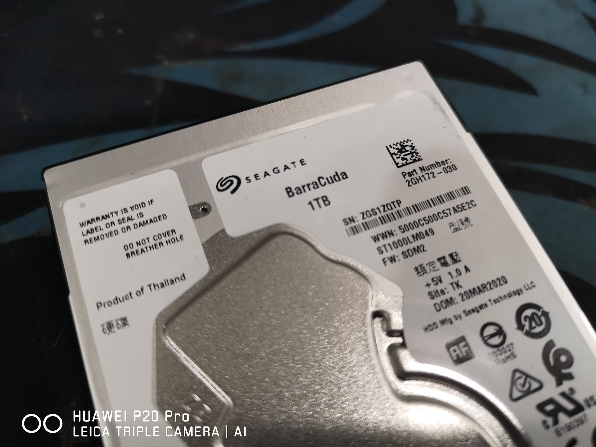 1TB. SEAGATE BARRACUDA ST1000LM049 7200RPM ตัวแรง วิ่งแรง สภาพดี
