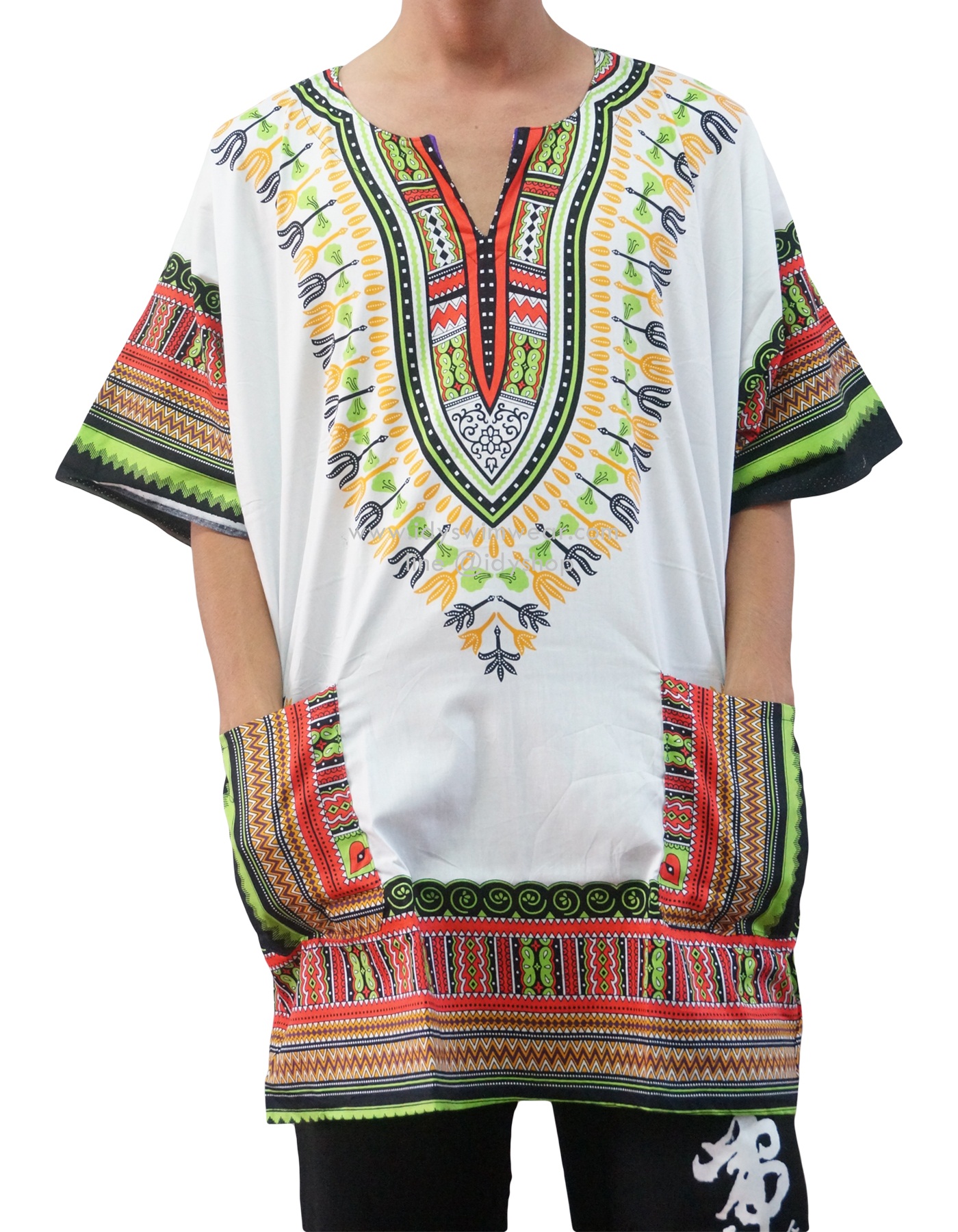 dashiki shirt เสื้อจังโก้ โบฮีเมียน เสื้อชนเผ่า เสื้อแอฟริกา เสื้อวินเทจ ผ้าcotton สี ผสม