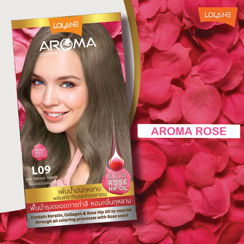 ครีมเปลี่ยนสีผม โลแลน อโรมา คัลเลอร์ ครีม Lolane Aroma L09 สีบลอนด์ธรรมชาติ 145 กรัม