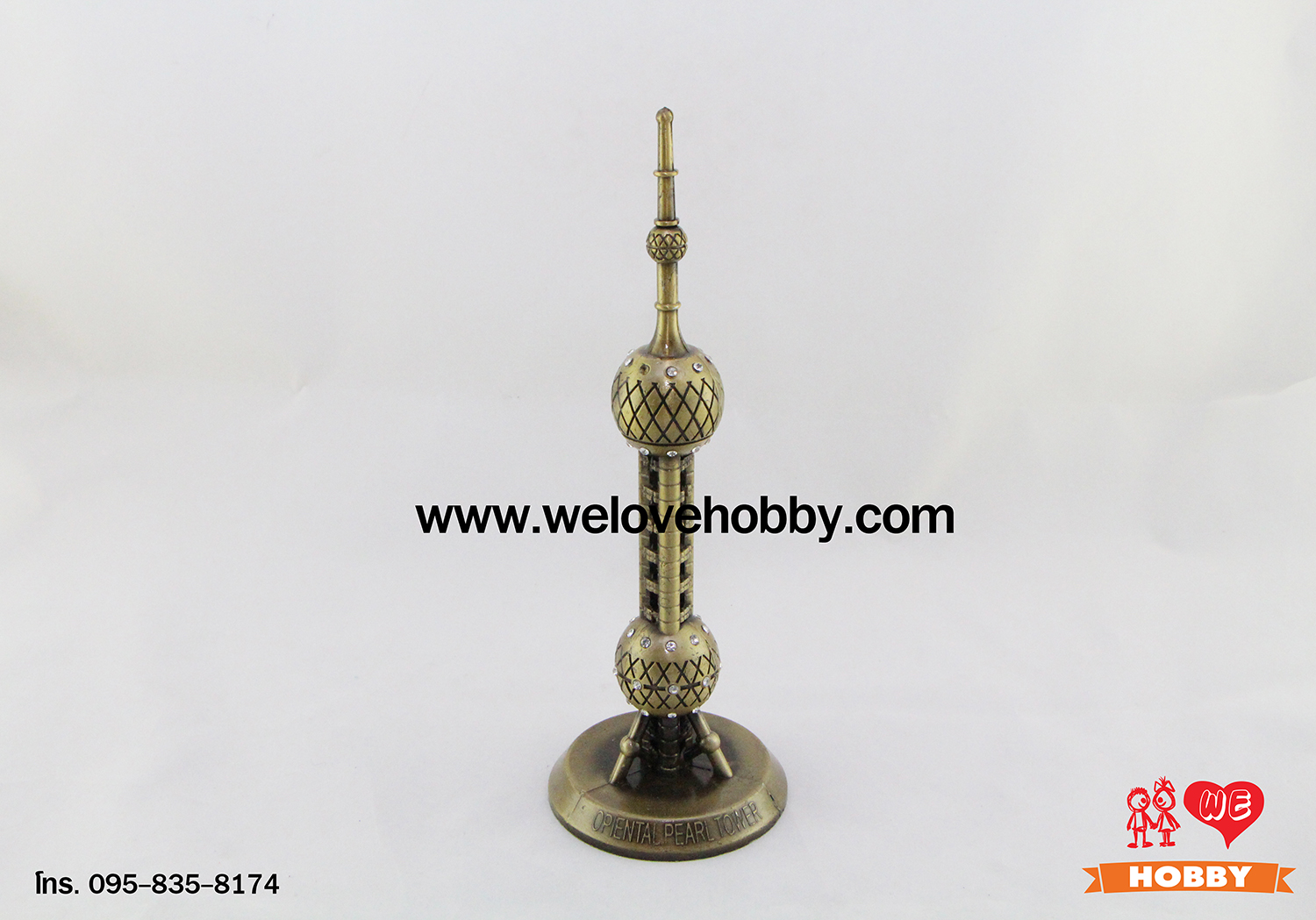 โมเดลแลนด์มาร์ค หอไข่มุกเซี่ยงไฮ้ Oriental Pearl Tower สูง 25 ซม.