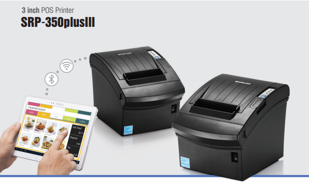 ขายถูก BIXOLON รุ่น SRP-350plusIIICOBIG เครื่องพิมพ์บาร์โค้ด 180DPI (หน้ากว้าง 3 นิ้ว) ต่อผ่าน Bluetooth