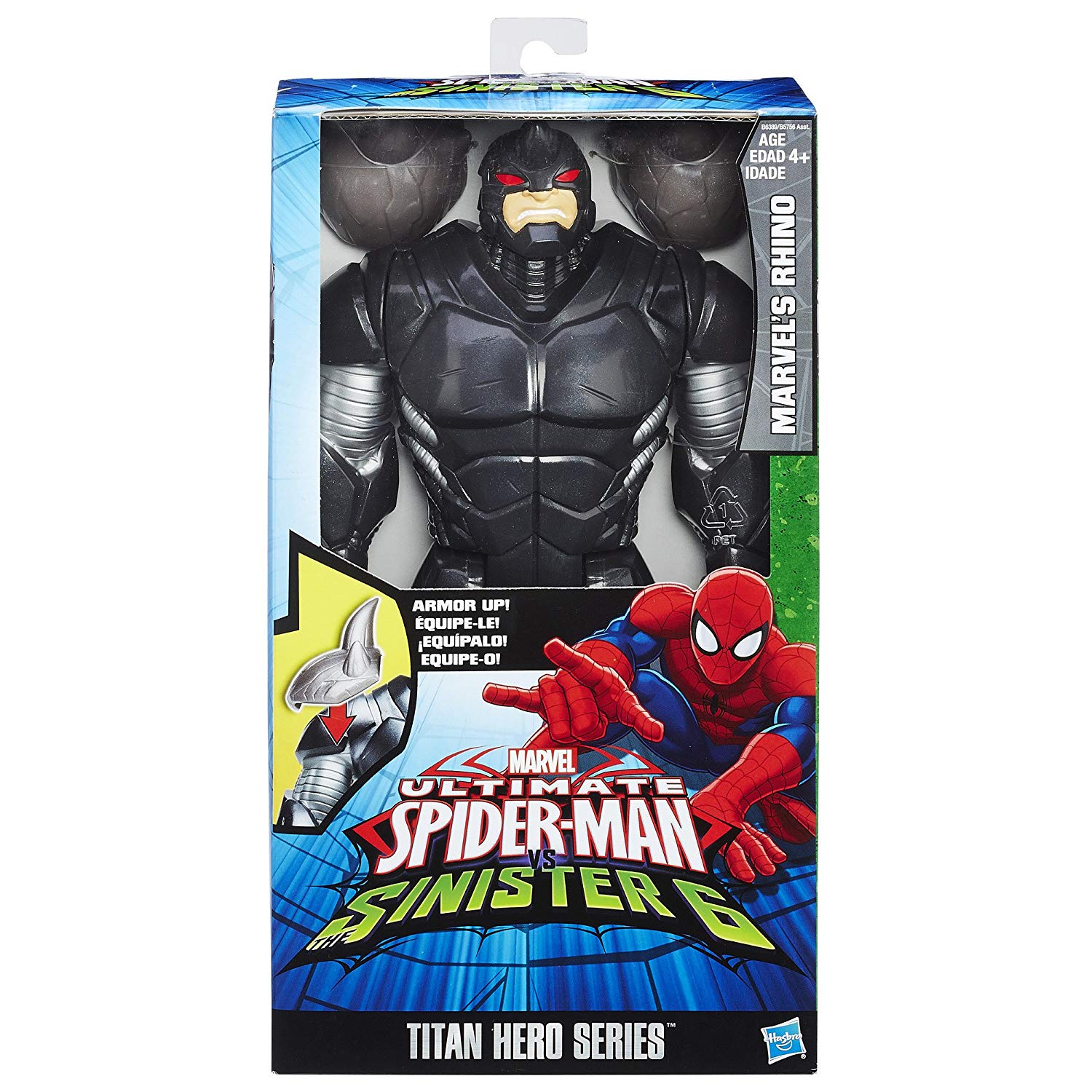 HASBRO MARVEL ULTIMATE SPIDER-MAN VS. SINISTER6 12 INCH TITAN HERO MARVEL'S RHINO FIGURE ฮาสโบร มาร์เวล อัลติเมต สไปเดอร์แมน เวอร์ซัส ซินนิสเตอร์6 หุ่นโมเดลฟิกเกอร์ มาร์เวลไรโน่ 12 นิ้ว ลิขสิทธิ์แท้
