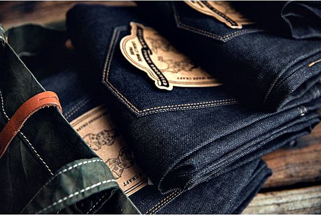 001062 กางเกงยีนส์ Maden Japanese retro Selvage Denim 13.8Oz สไตล์วินเทจยีนส์ Fit Straight ผ้าริมแดง Size 28-34