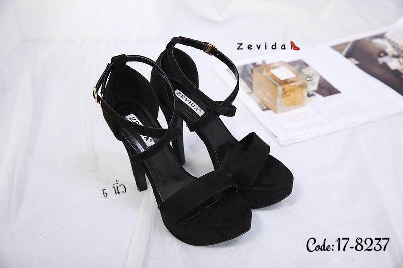 รองเท้าส้นสูงสายไขว้กลิตเตอร์ (สีทอง)