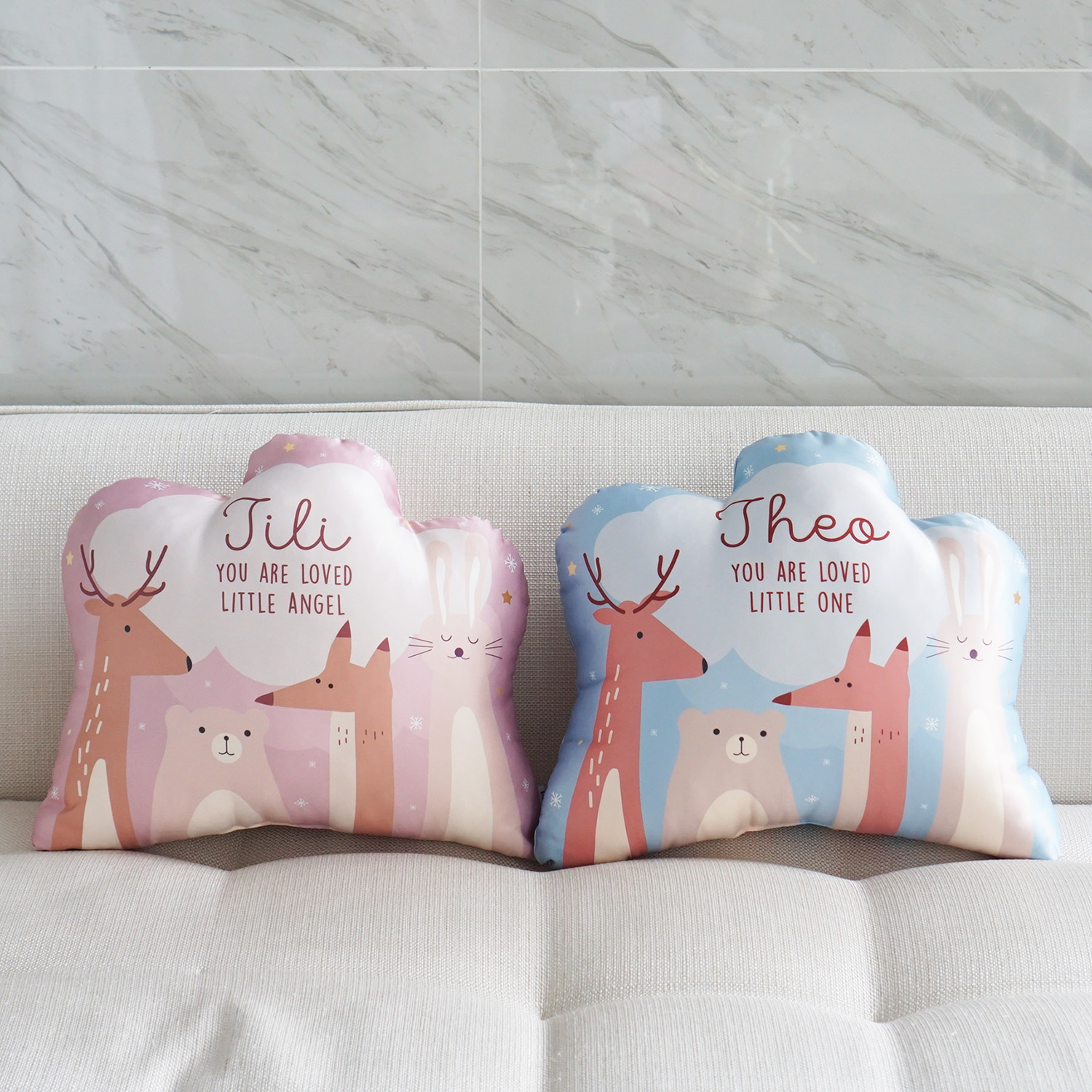 หมอนสั่งทำใส่ชื่อ ลาย Woodland