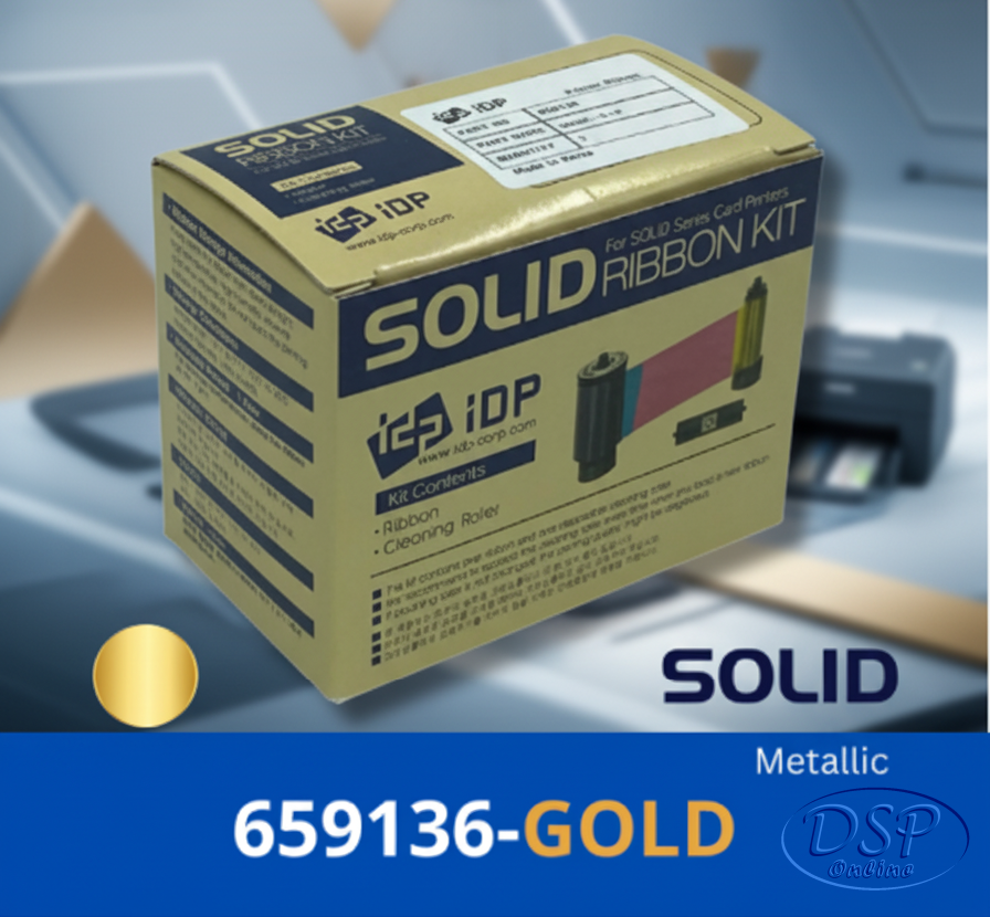 ขายถูก IDP ribbon White 659136 Metallic Gold Ribbon