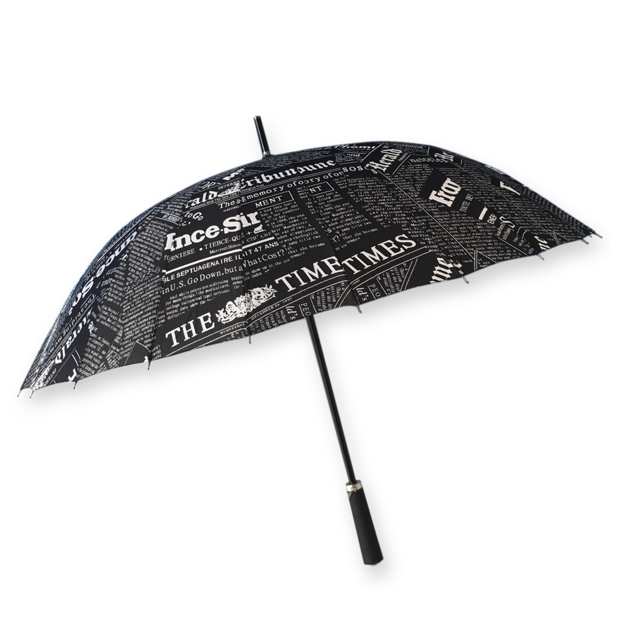 ร่มแฟชั่นตอนเดียวรายตัวหนังสือ ดำตรง 24 ก้าน23นิ้ว