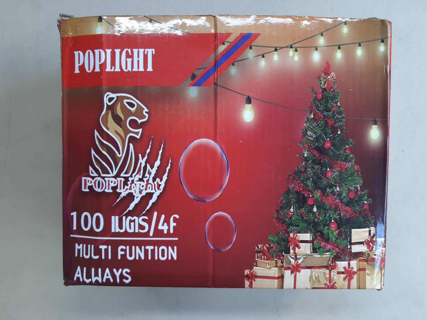 ไฟกระพริบ LED สี Warm White 100 เมตร