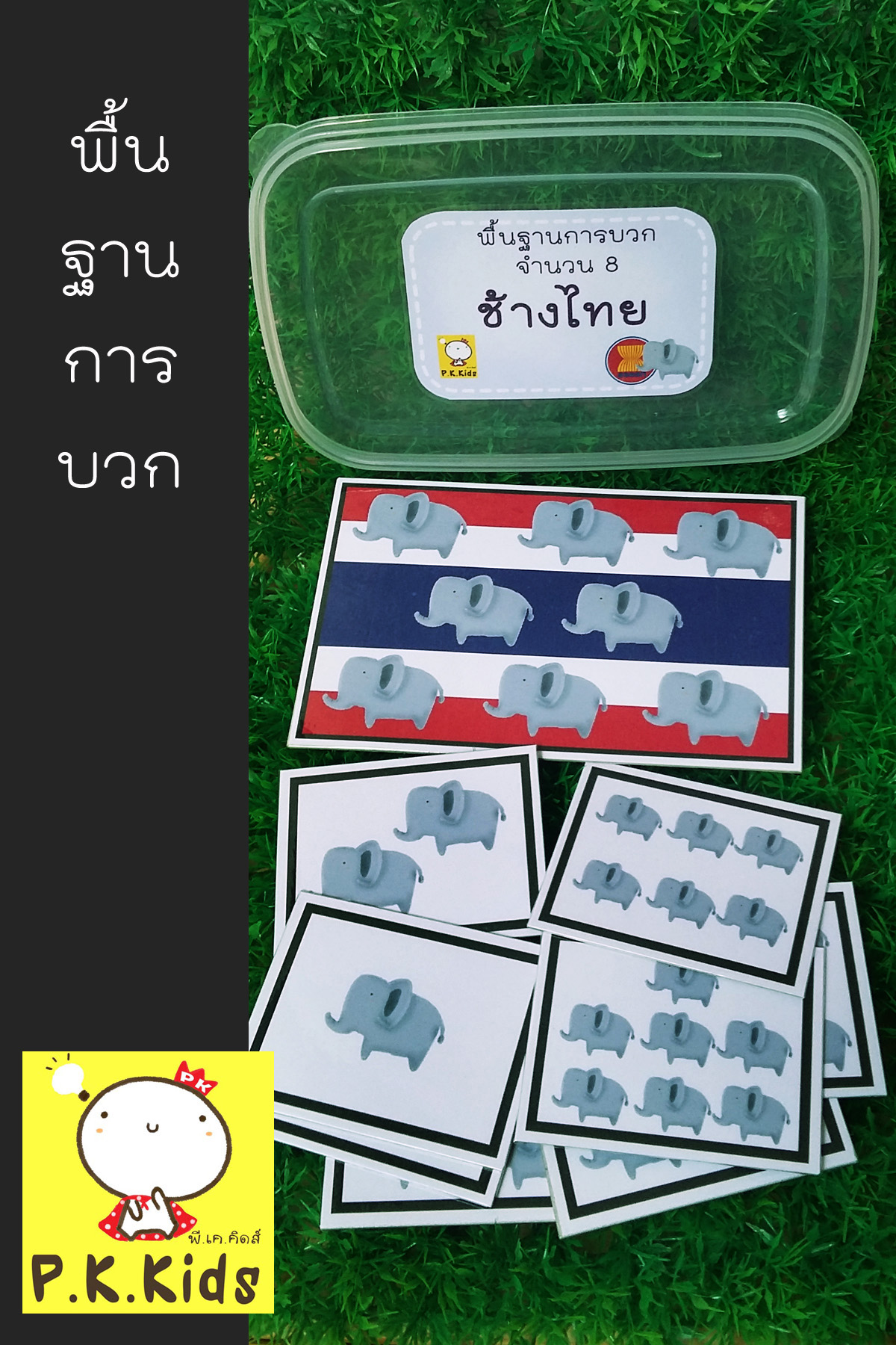 พื้นฐานการบวก จำนวน 8 : ช้างไทย