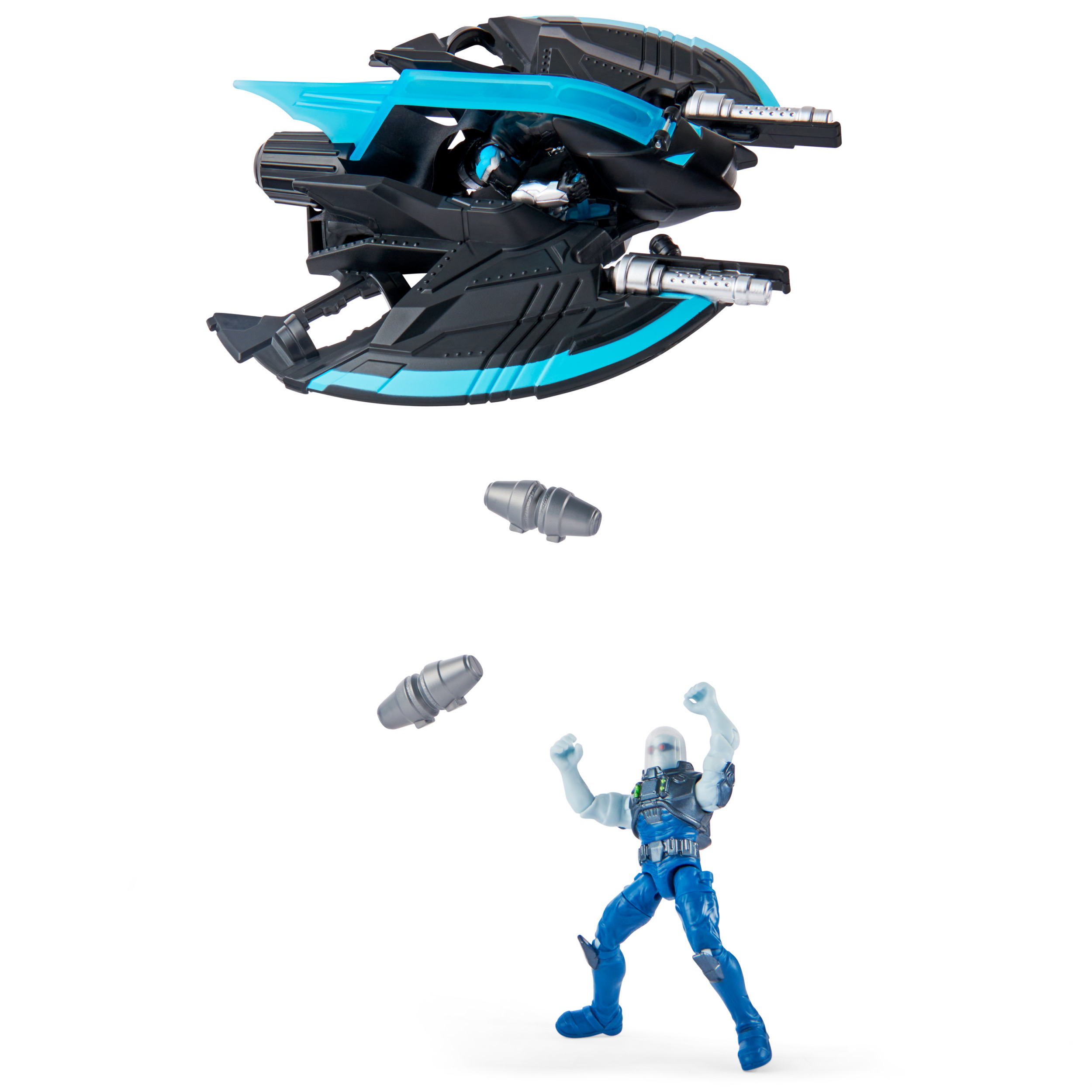ของเล่น Batman 4 in 1 Bat-Tech Flyer ยานพาหนะของแบทแมน มาพร้อมฟิกเกอร์ 2 ตัว ลิขสิทธิ์แท้
