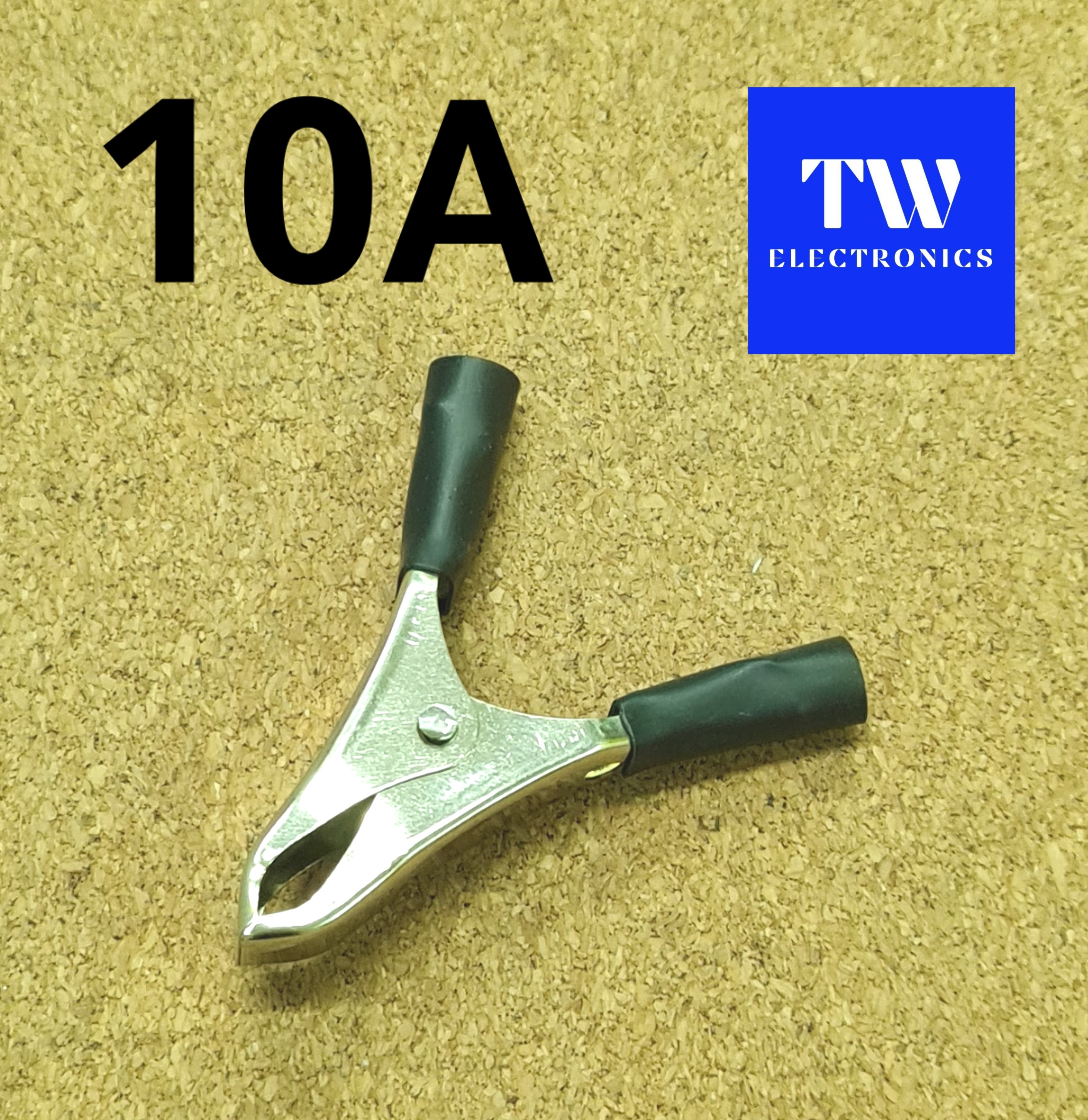 คีมคีบแบตเตอรี่ 10A (สีดำ)