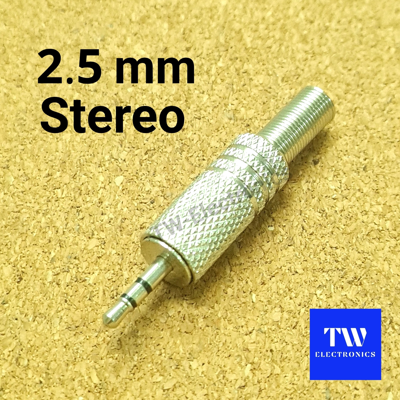 2.5mm Stereo ตัวผู้ เหล็ก ท้ายสปริง / MRP402