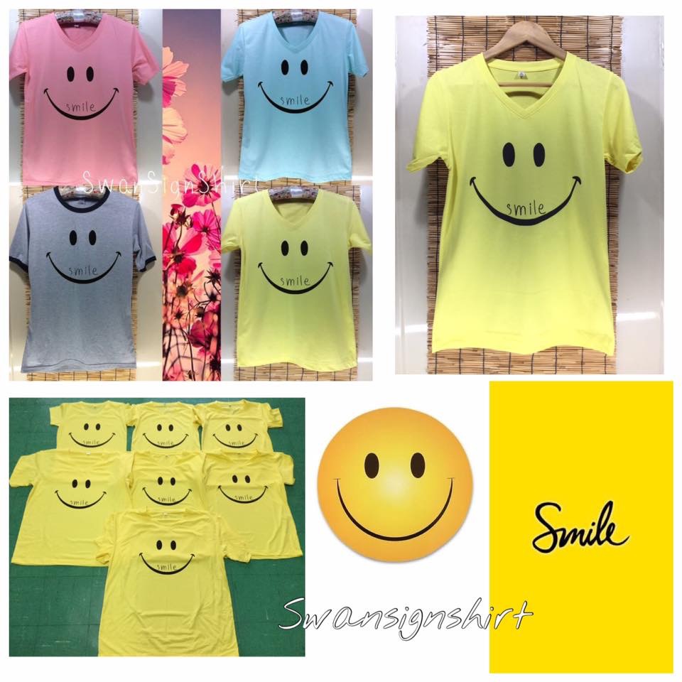 เสื้อยืด สกรีนลาย Smile