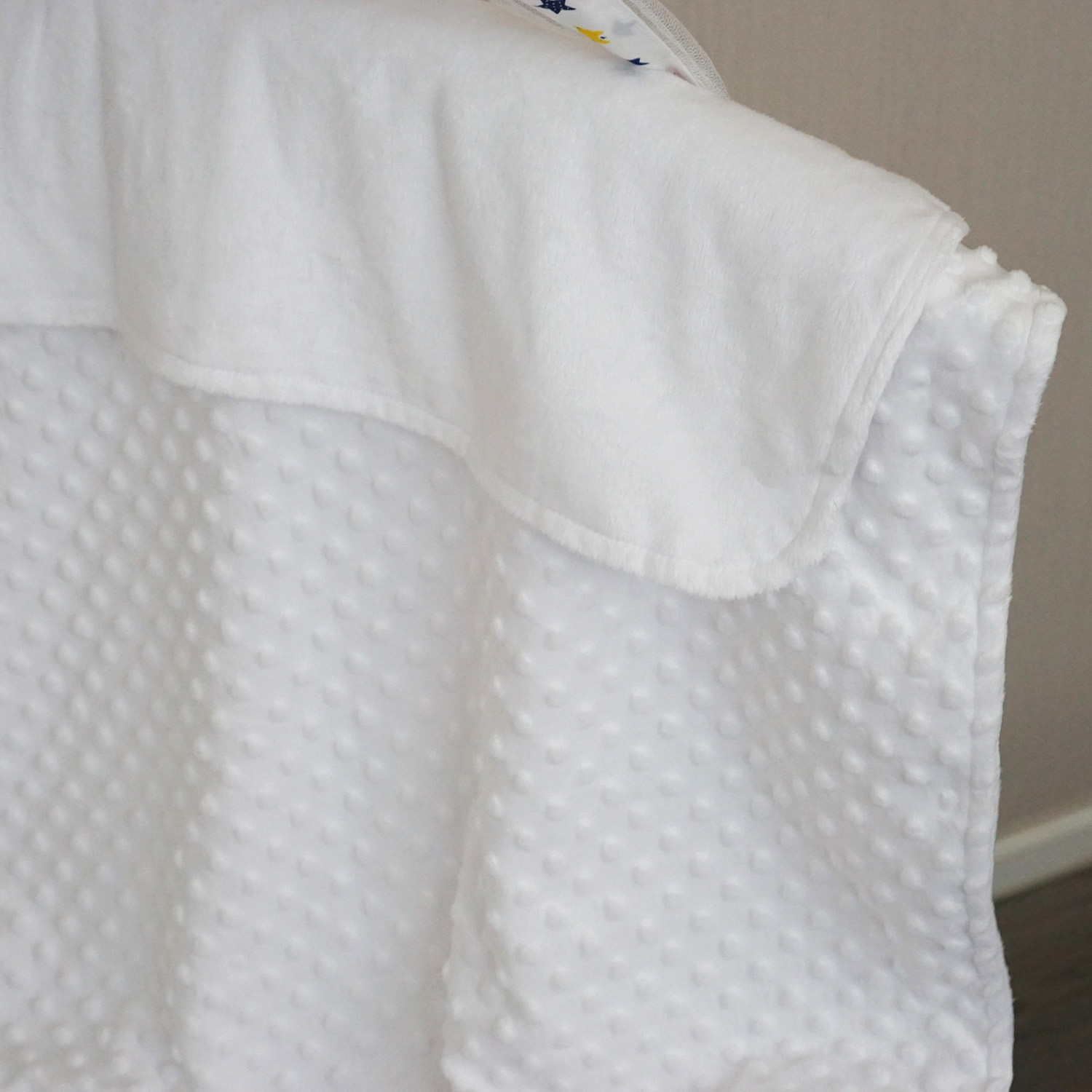 ผ้าห่ม Minky 75x100cm พร้อมส่ง สีขาว - White