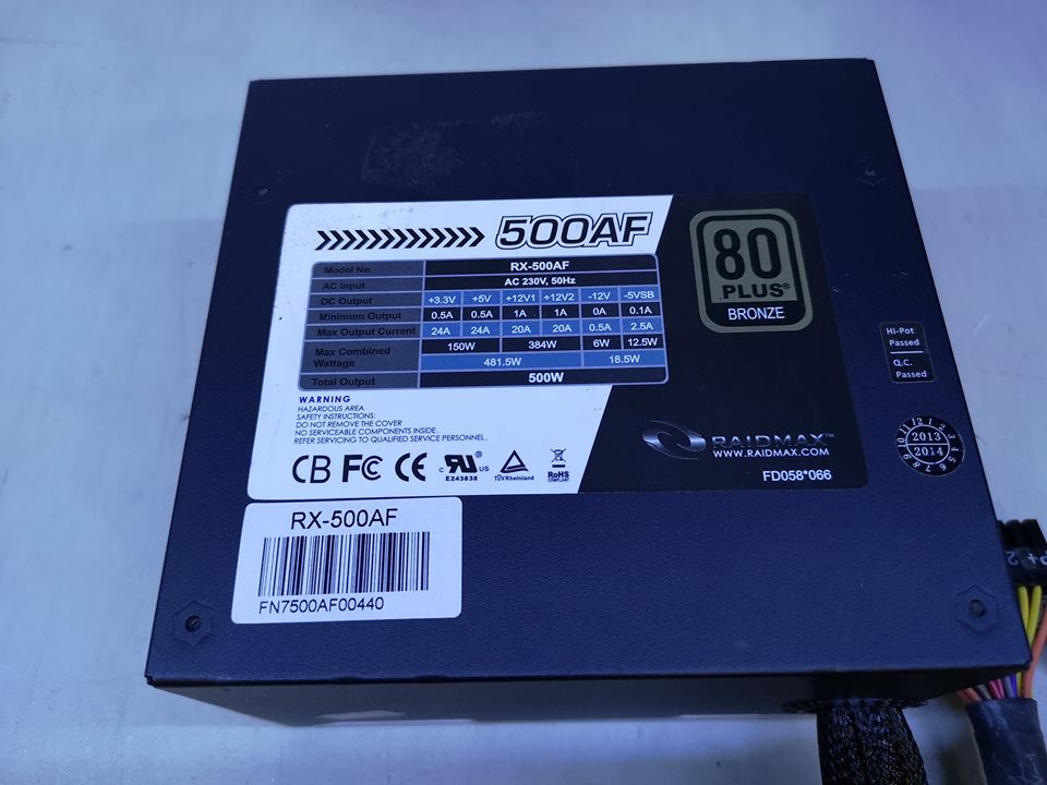 RAIDMAX RX-500AF 500W. 80+