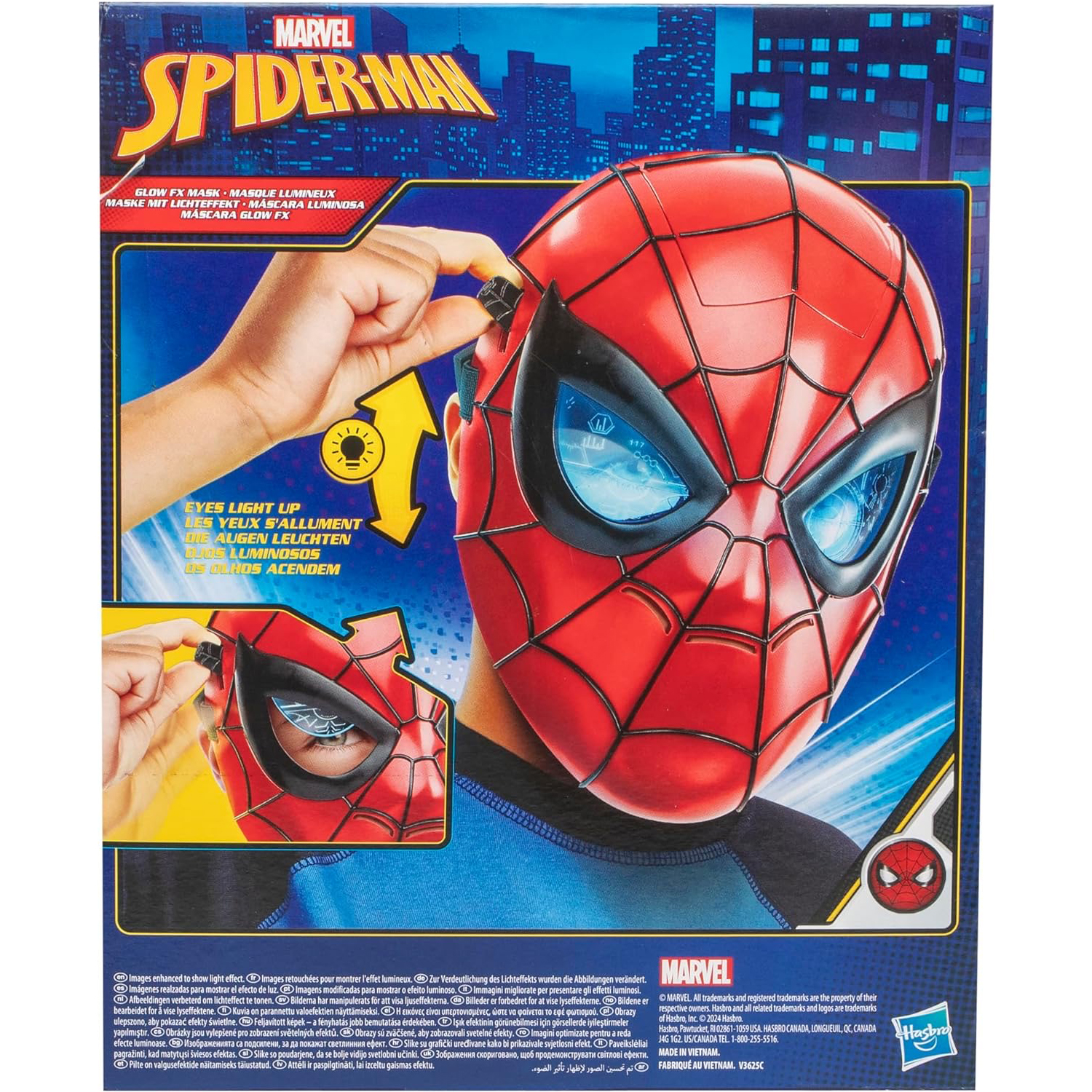 Hasbro Marvel Spider-Man Glow FX Mask Role Play Toy ฮาสโบร มาร์เวล หน้ากาก สไปเดอร์-แมน มีไฟ ลิขสิทธิ์แท้