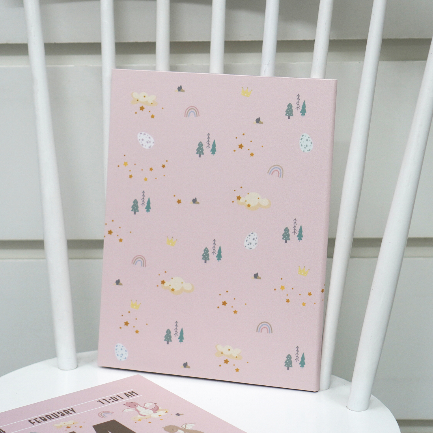 แฟ้มทะเบียนสมรส/สูติบัตร สั่งทำใส่ข้อความ ลาย Chinese Calendar - Dragon - Pink