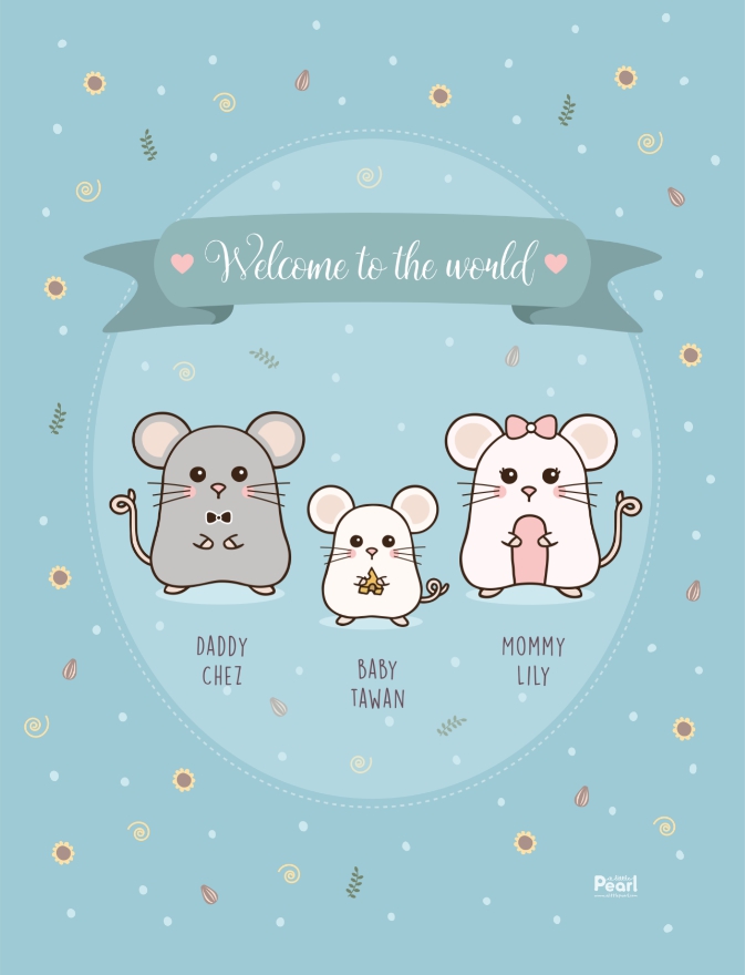 ผ้าห่มเด็ก ใส่ชื่อ ลาย Mini Mouse - Blue