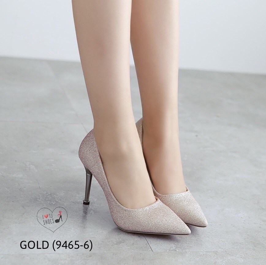 รองเท้าคัทชูกากเพชร (สีทอง)