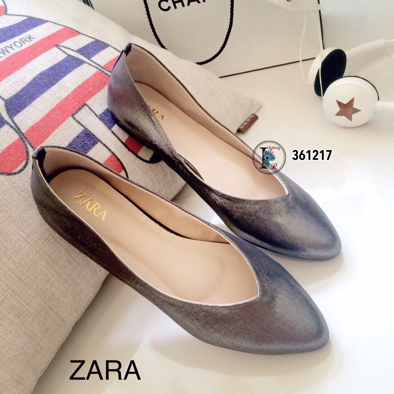 รองเท้าคัทชู Style Zara (สีเทา)