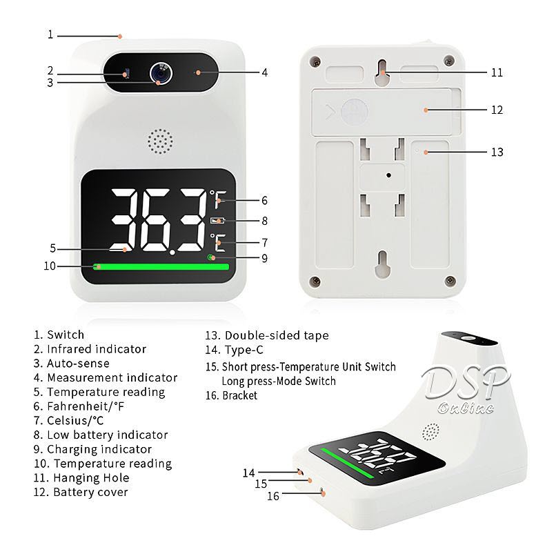 ขายถูก IF-K9Pro เครื่องวัดอุณหภูมิร่างกาย สำหรับใช้ในที่ร่มและกลางแจ้ง มีอย. Indoor/ Outdoor Automatic body temperature detector