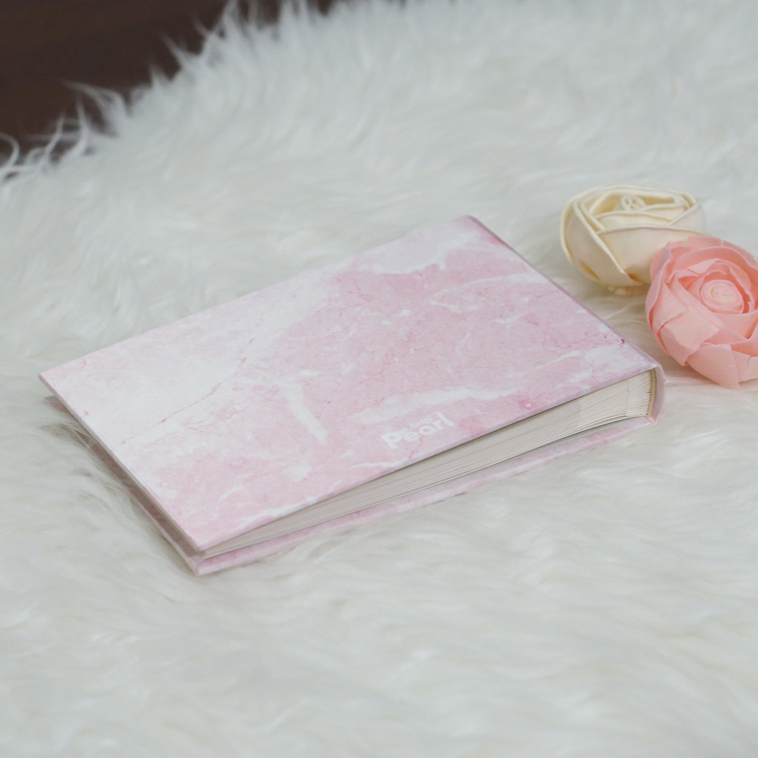 อัลบั้มสั่งทำใส่ชื่อ ลายหินอ่อนสีชมพู - Pink Marble - Copper