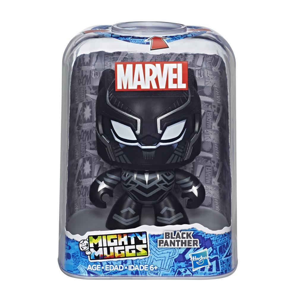 Hasbro Marvel Avengers Mighty Muggs Black Panther ฮาสโบร มาร์เวล อเวนเจอร์ส ไมตี้ มักส์ แบล็ค แพนเตอร์ ตุ๊กตาเปลี่ยนหน้าได้ ลิขสิทธิ์แท้
