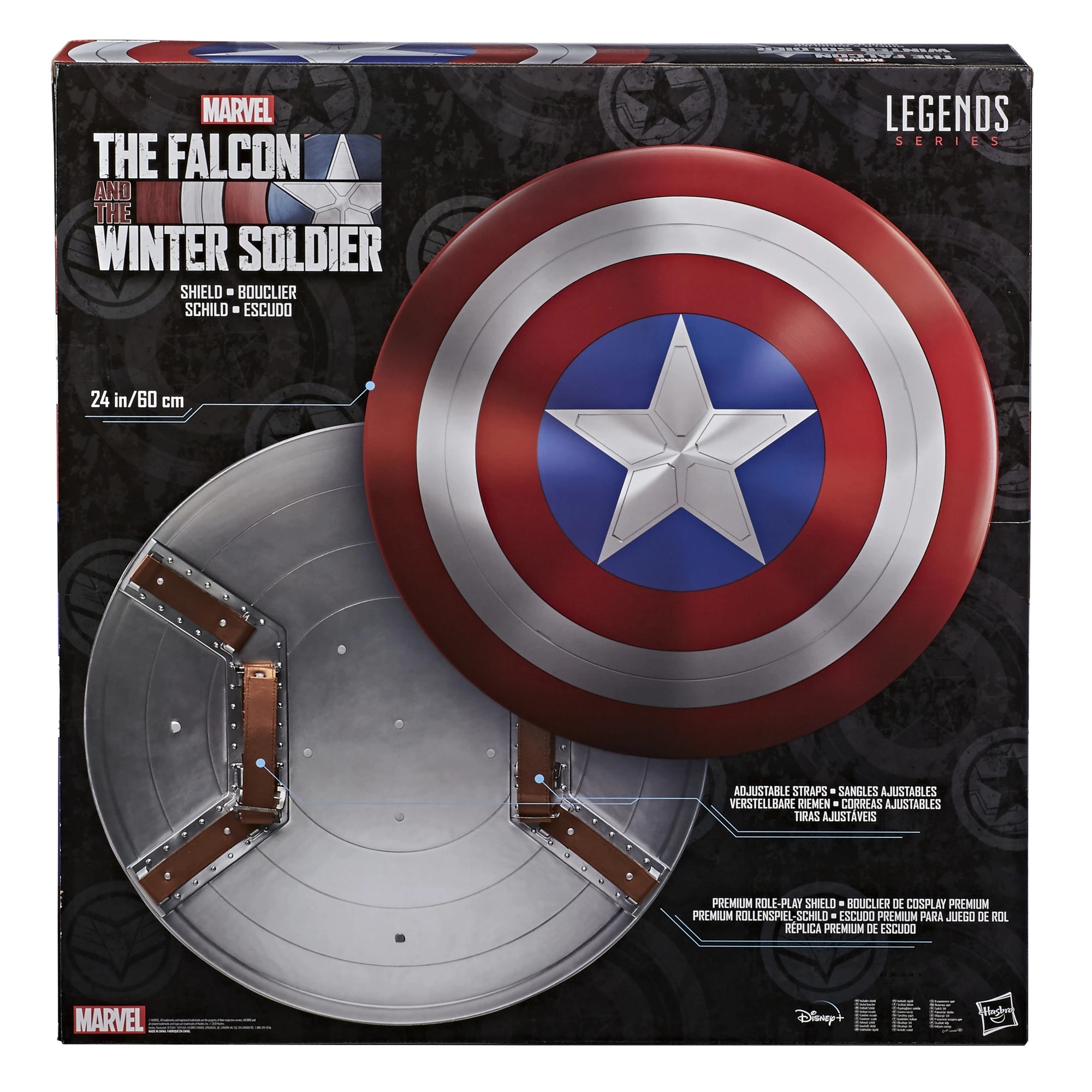 Hasbro Marvel Legends Falcon and Winter Soldier Captain America Role Play Shield ฮาสโบร อเวนเจอร์ส มาร์เวล ลีเจนท์ ฟอลคอน แอนด์ วินเทอร์ โซลเยอร์ โล่ กัปตันอเมริกา ขนาด 1:1 ลิขสิทธิ์แท้