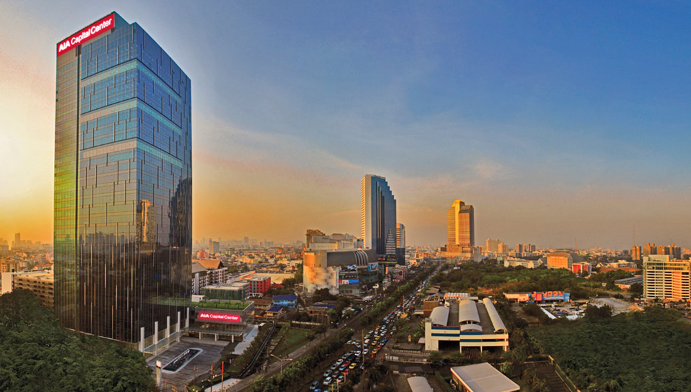 อาคารเอไอเอ แคปปิตอล เซ็นเตอร์ (AIA Capital Center) สำนักงานให้เช่าย่านรัชดาภิเษก พระราม 9 กรุงเทพฯ ใกล้รถไฟฟ้า MRT ศูนย์วัฒนธรรมแห่งประเทศไทย