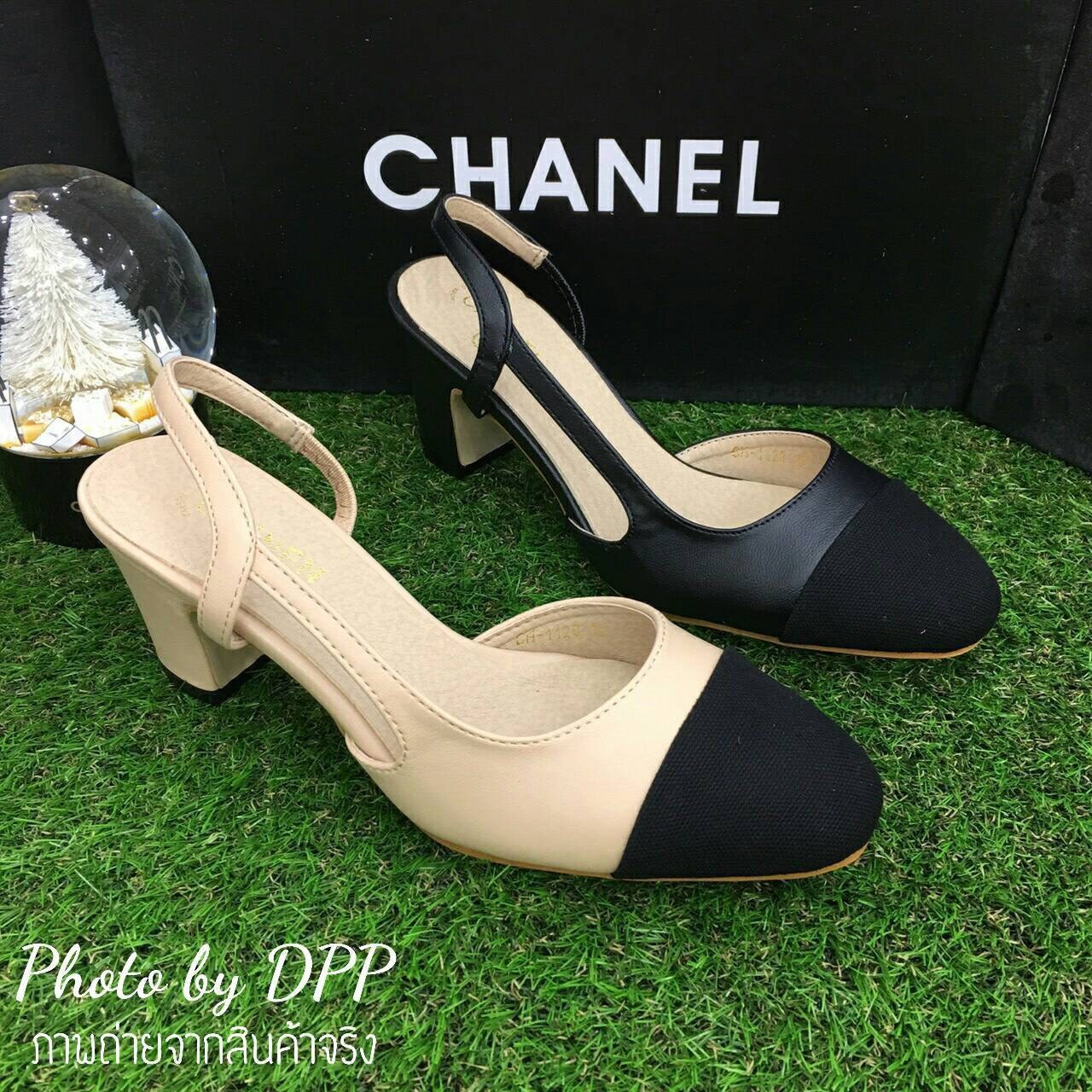 รองเท้า Slingback Heels (สีครีม)