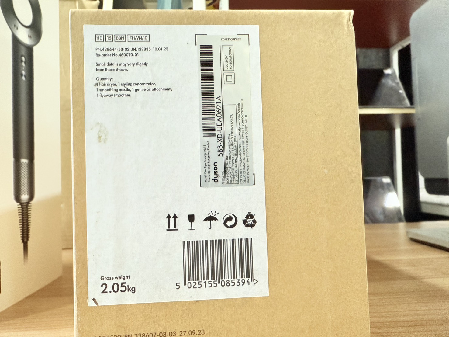 ไดร์เป่าผม Dyson Supersonic Origin รุ่น HD15 (สีดำ/นิกเกิล) ของใหม่