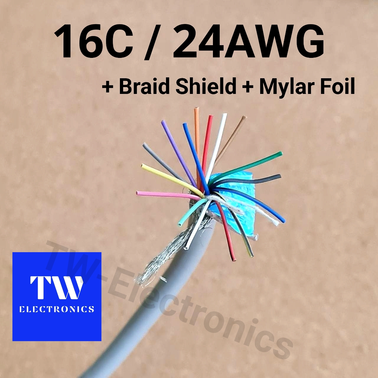 สายคอมพิวเตอร์ 16C / Braid Shield+Mylar Foil