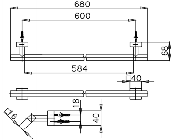 CT0043(HM) ราวแขวนผ้า