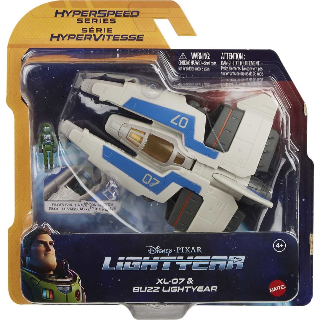 Mattel Disney Pixar Lightyear Hyperspeed Series Xl-07 & Buzz Lightyear (HHJ99) แมทเทล ดิสนีย์ พิกซาร์ ไลท์เยียร์ ของเล่นแอ็กชั่นฟิกเกอร์ ยานอวกาศ ไฮเปอร์สปีด Xl-07 ขนาด 6 นิ้ว และ บัซ ไลท์เยียร์