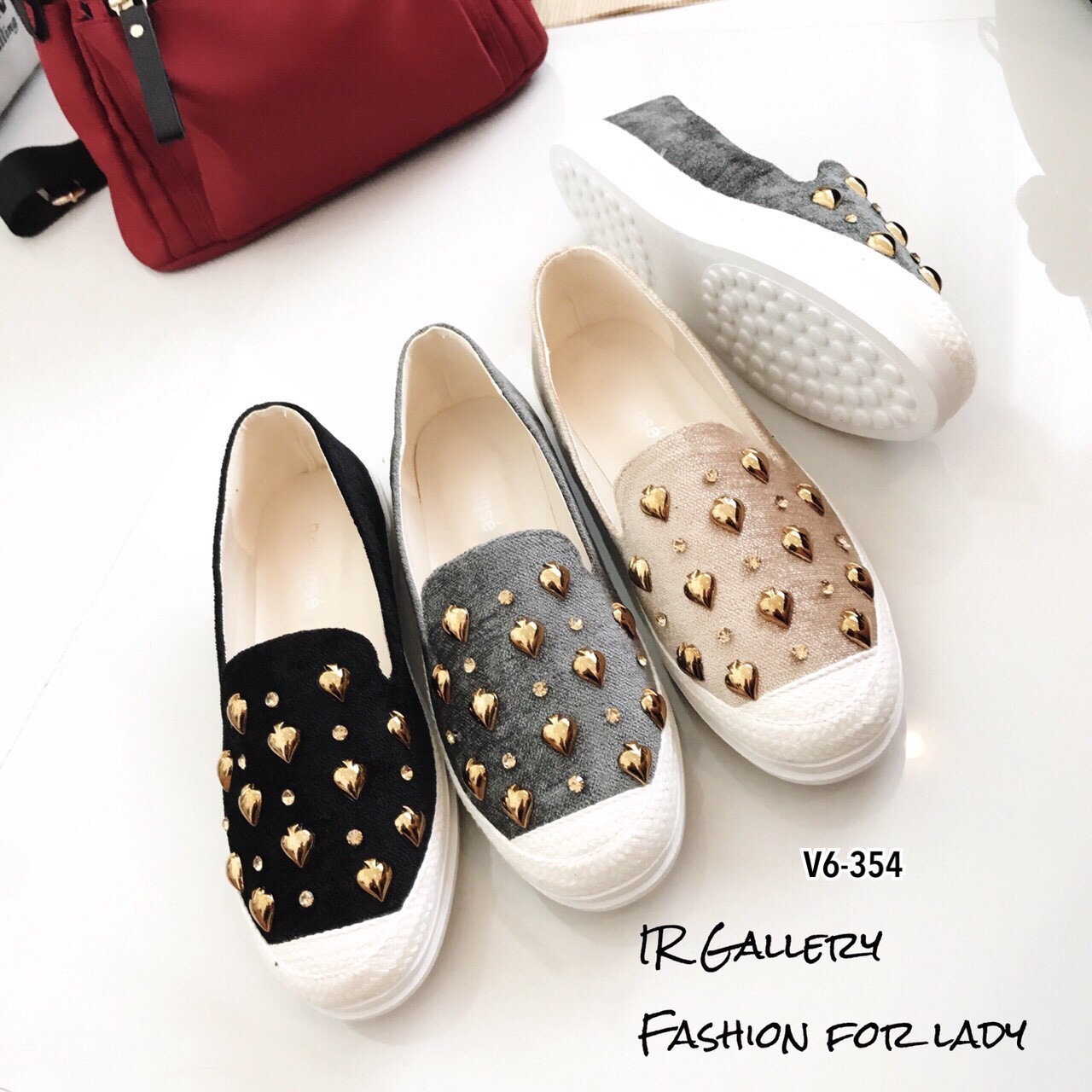 รองเท้าส้นแบน Style Brand Kate Spade (สีเทา)