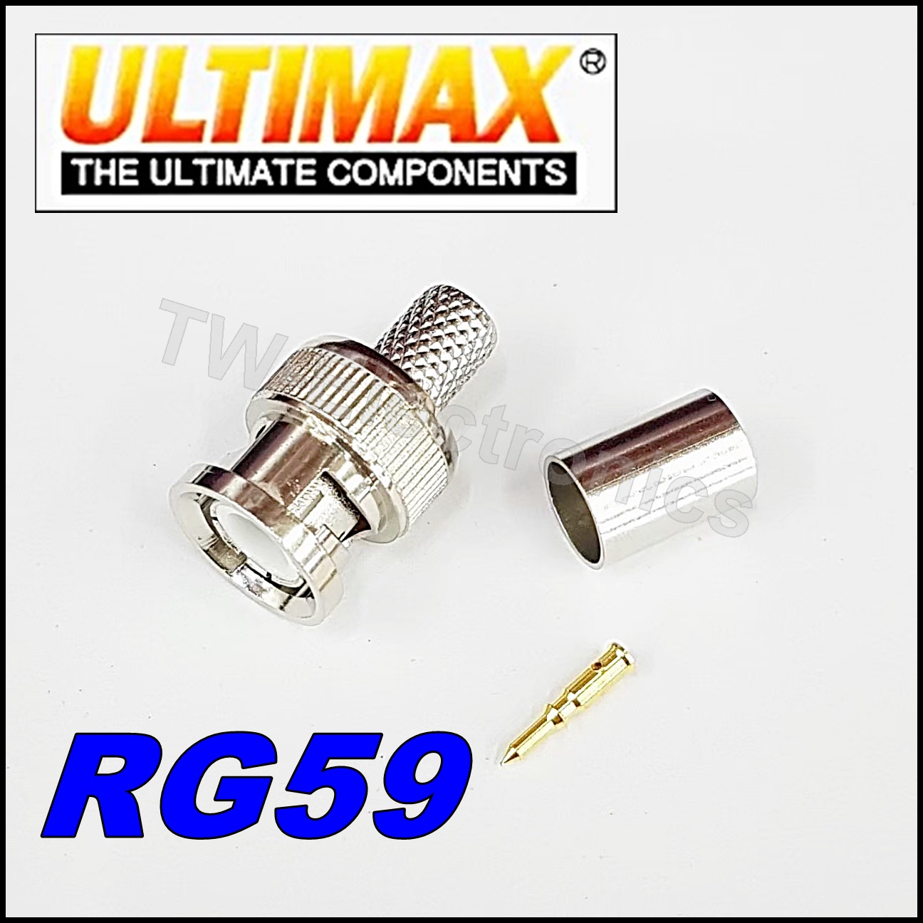 BNC ตัวผู้ RG59 ULTIMAX คีมบีบ / BNP593