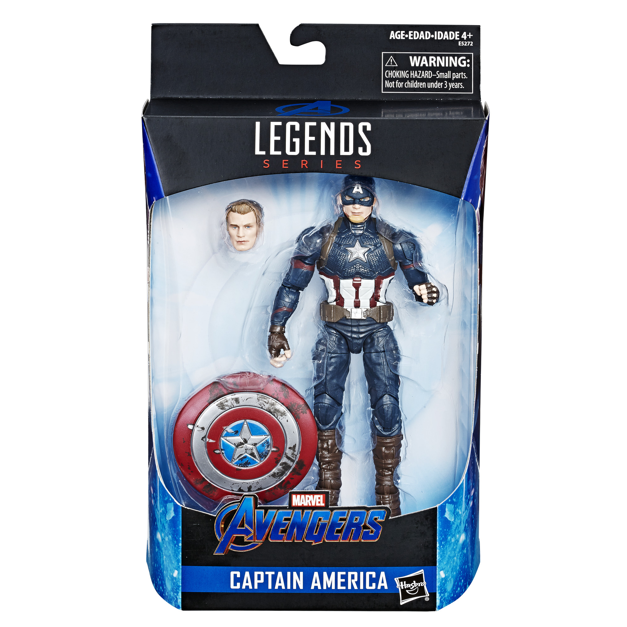 Hasbro Marvel Legends Series Avengers : Endgame 6-inch Captain America Figure With Mjolnir ฮาสโบร มาร์เวล เลเจนด์ ซีรี่ย์ส อเวนเจอร์ส หุ่นโมเดลฟิกเกอร์ กัปตัน อเมริกา 6 นิ้ว พร้อมค้อนธอร์ (โยเนียร์) ลิขสิทธิ์แท้