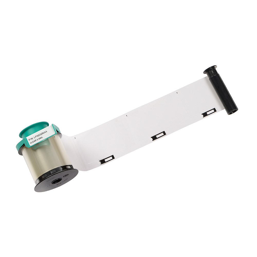 ขายถูก Clear patch 0.5mil 600 sides / roll สำหรับเครื่องพิมพ์บัตร (Evolis CARD LAMINATION MODULE)