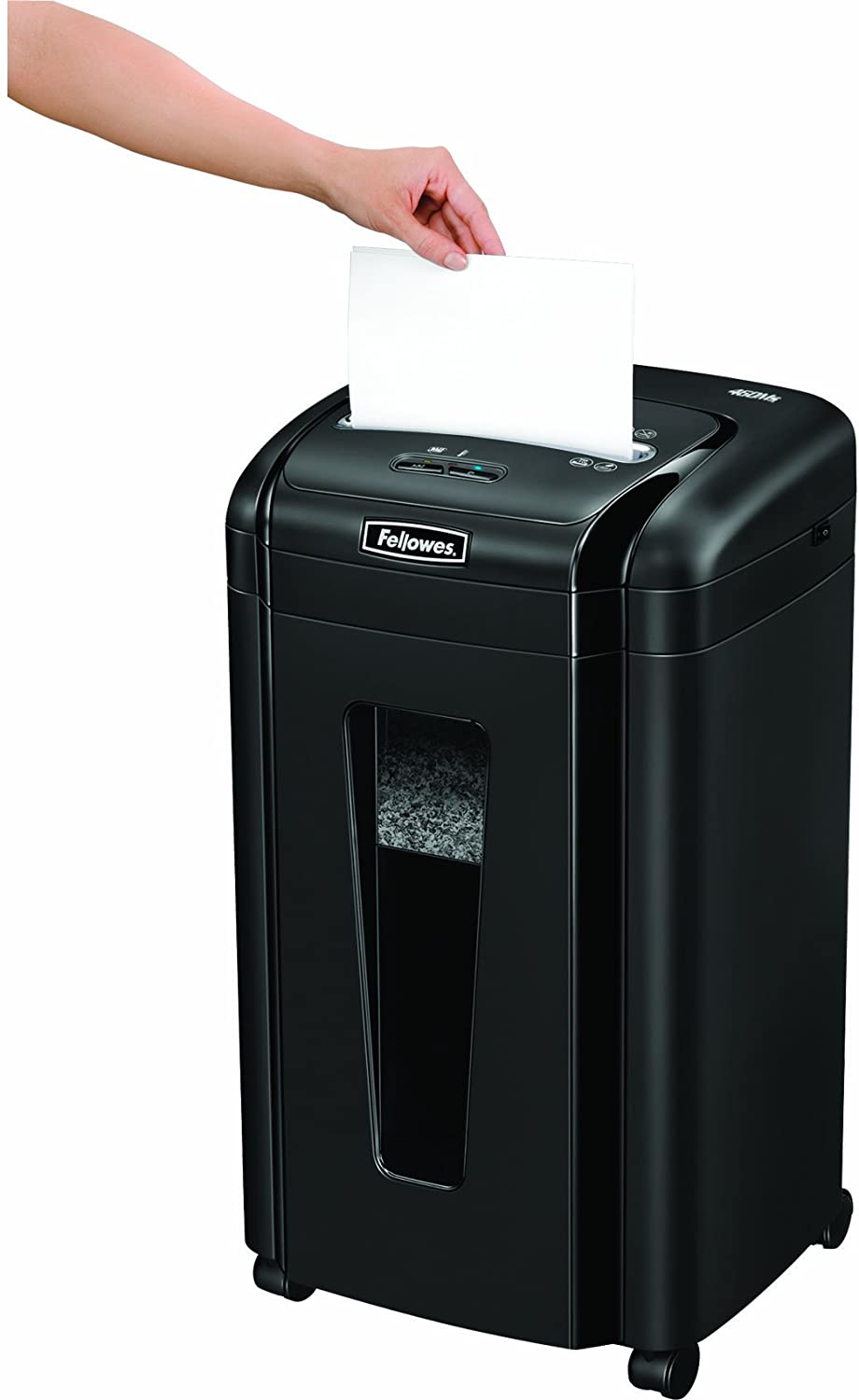 ขายถูก เครื่องทำลายเอกสาร Fellowes 460MS ครั้งละ 10 แผ่น (MicroShired) ขนาด 2x8 มม.