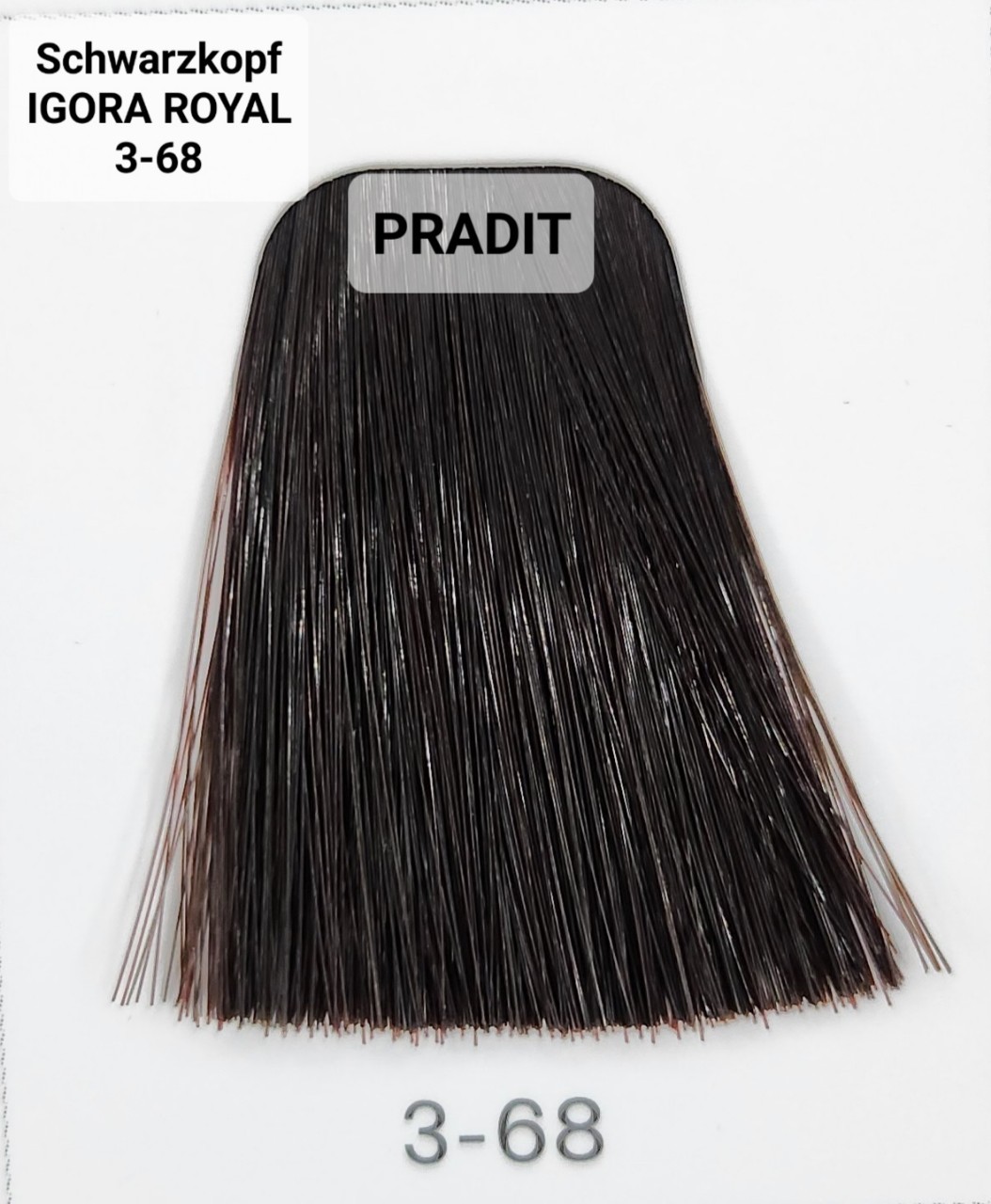 Schwarzkopf Igora Royal ครีมย้อมผม อีโกร่า รอยัล เบอร์3-68 สีน้ำตาลเข้มช็อกโกแลตเหลือบแดง (60ml) 80 กรัม