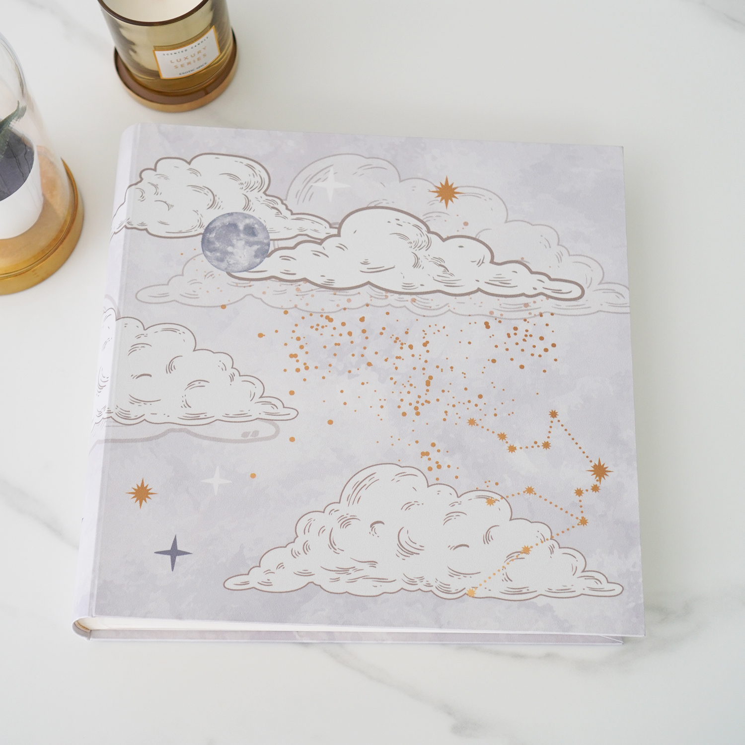 สมุดเซ็น สมุดอวยพร แบบพร้อมส่ง ลาย Zodiac - Grey มีให้เลือก 4 ขนาด