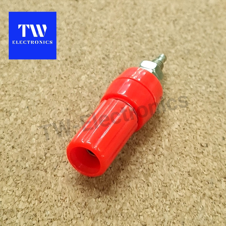 BINDING POST ไบดิ้งโพส ตัวยาว (สีแดง) / BJ004R