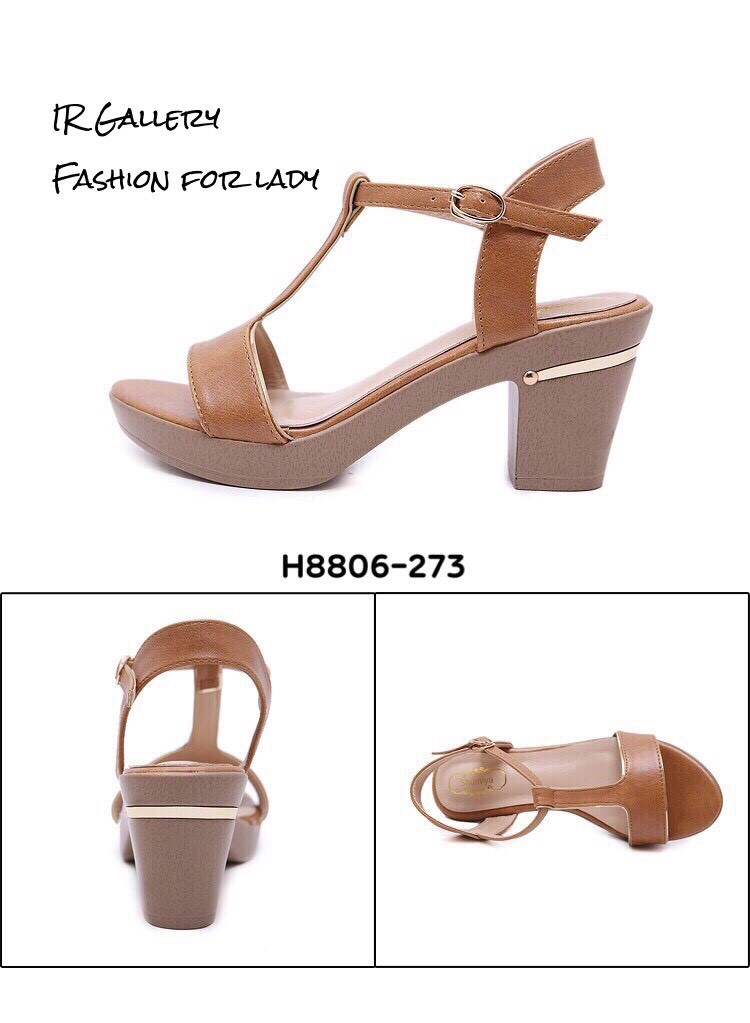 รองเท้าลำลอง T-Strap (สีดำ)
