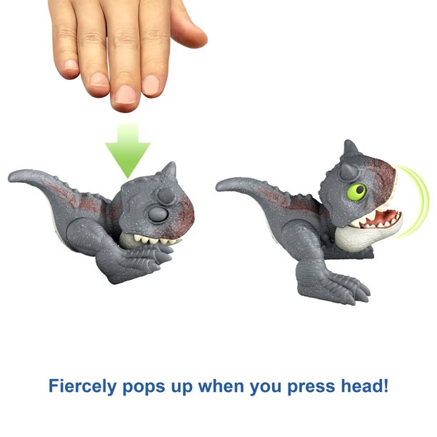 Mattel Jurassic World Uncaged Wild Pop Ups 3" Carnotaurus (HFR12) แมทเทล จูราสสิค เวิลด์ ของเล่นแอ็กชั่นฟิกเกอร์ไดโนเสาร์ คาร์โนทอรัส