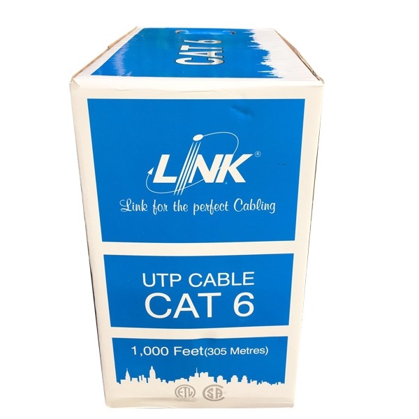 ขายถูก LINK US-9106A CAT6 UTP (250 MHz) w/Cross Filler, 24 AWG, CM Blue 305 M./Pull Bx.*ส่งฟรีเขต กทม.และปริมณฑล