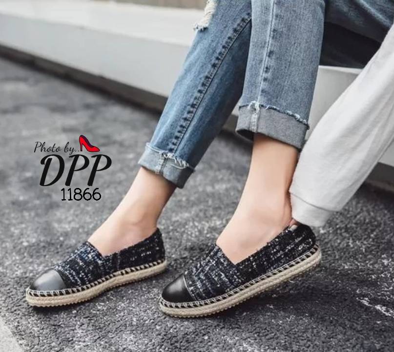 รองเท้า Slipper ผ้าทวิส (สีครีม)