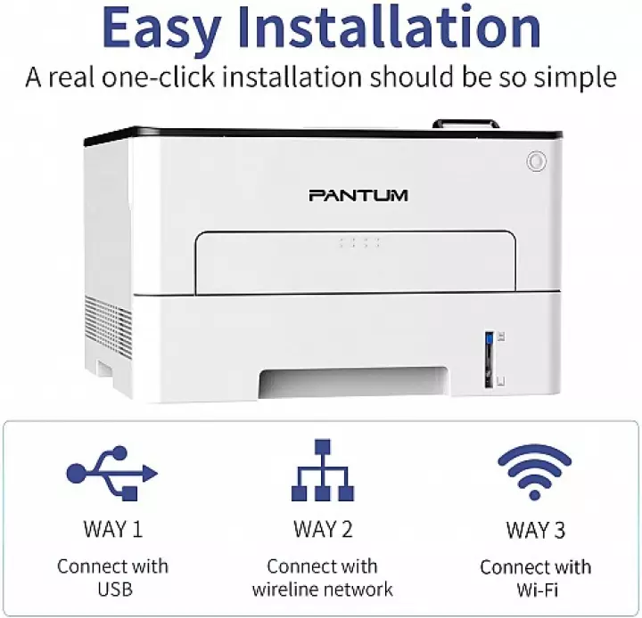 ขายถูก เครื่องพิมพ์/เครื่องปริ้น/printer เลเซอร์ขาว-ดำ ไร้สาย PANTUM Fast Speed Mono Laser Printer Wi-Fi/Duplex /Pantum P3010DW ประกันศูนย์ 3ปี