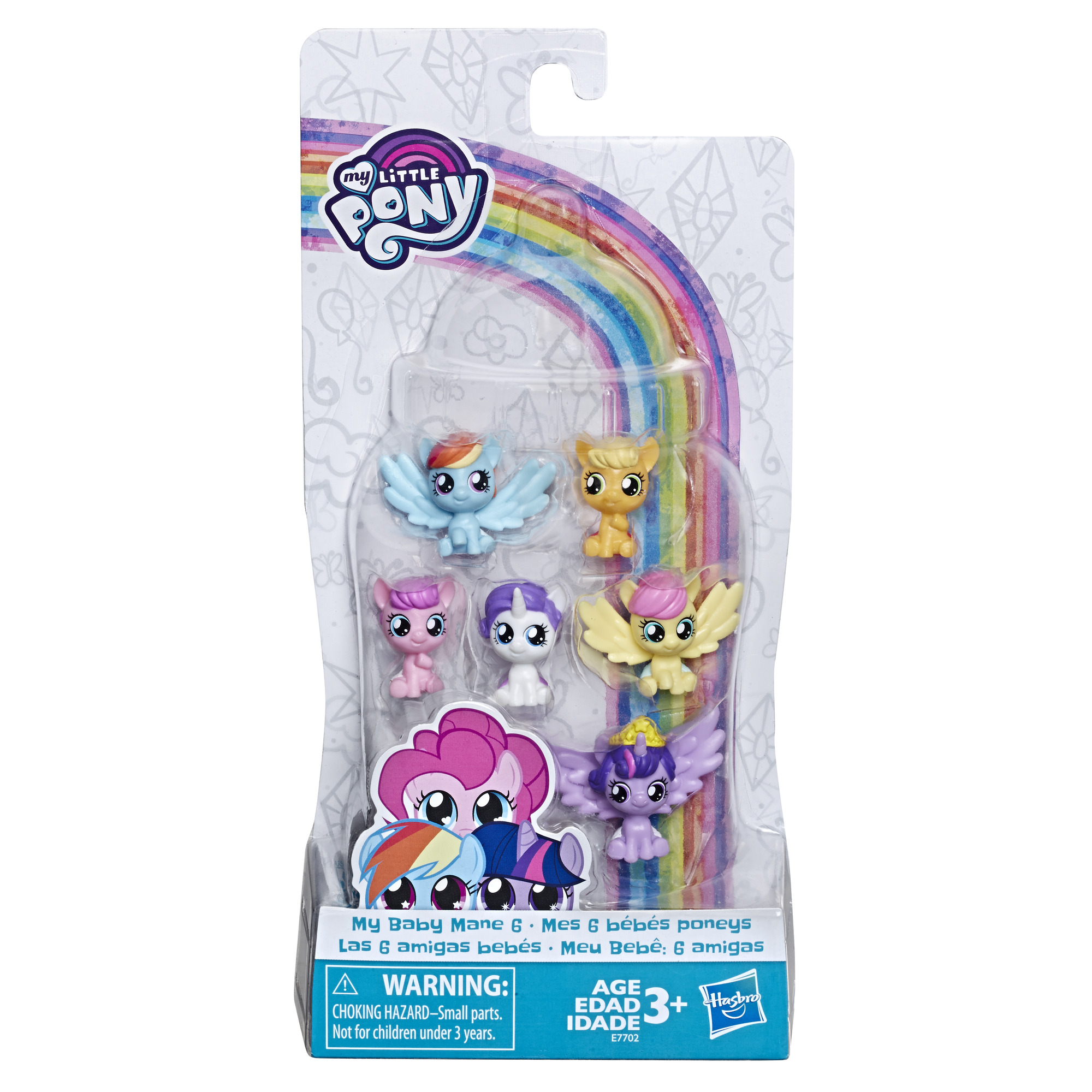 Hasbro My Little Pony My Baby Mane 6 Mini Figures ฮาสโบร มายลิตเติ้ลโพนี่ มาย เบบี้ เมน มินิฟิกเกอร์ 6 ตัว ขนาด 1 นิ้ว ลิขสิทธิ์แท้