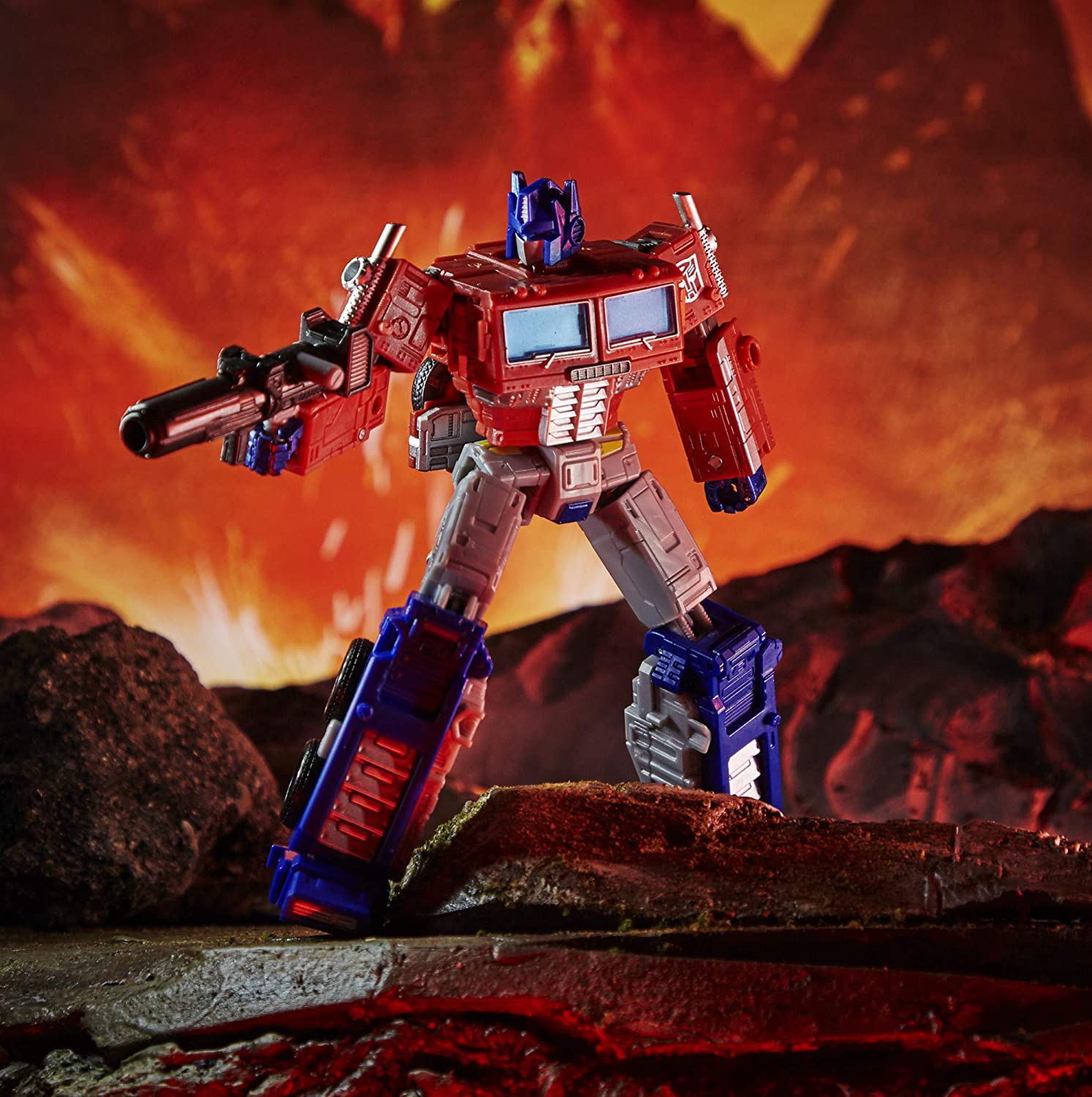 Hasbro Transformers Generations War for Cybertron Kingdom Leader WFC-K11 Optimus Prime Figure ฮาสโบร ทรานสฟอเมอร์ส เจเนอเรชั่น วอร์ ฟอร์ ไซเบอร์ตรอน คิงดอม ลีดเดอร์ คลาส WFC-K11 หุ่นยนต์ออพติมัส ไพรม์ 7 นิ้ว ลิขสิทธิ์แท้