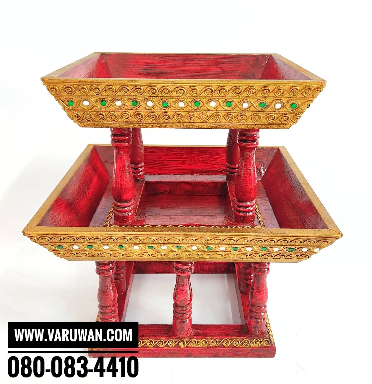 พานขันโตกไม้สี่เหลี่ยม